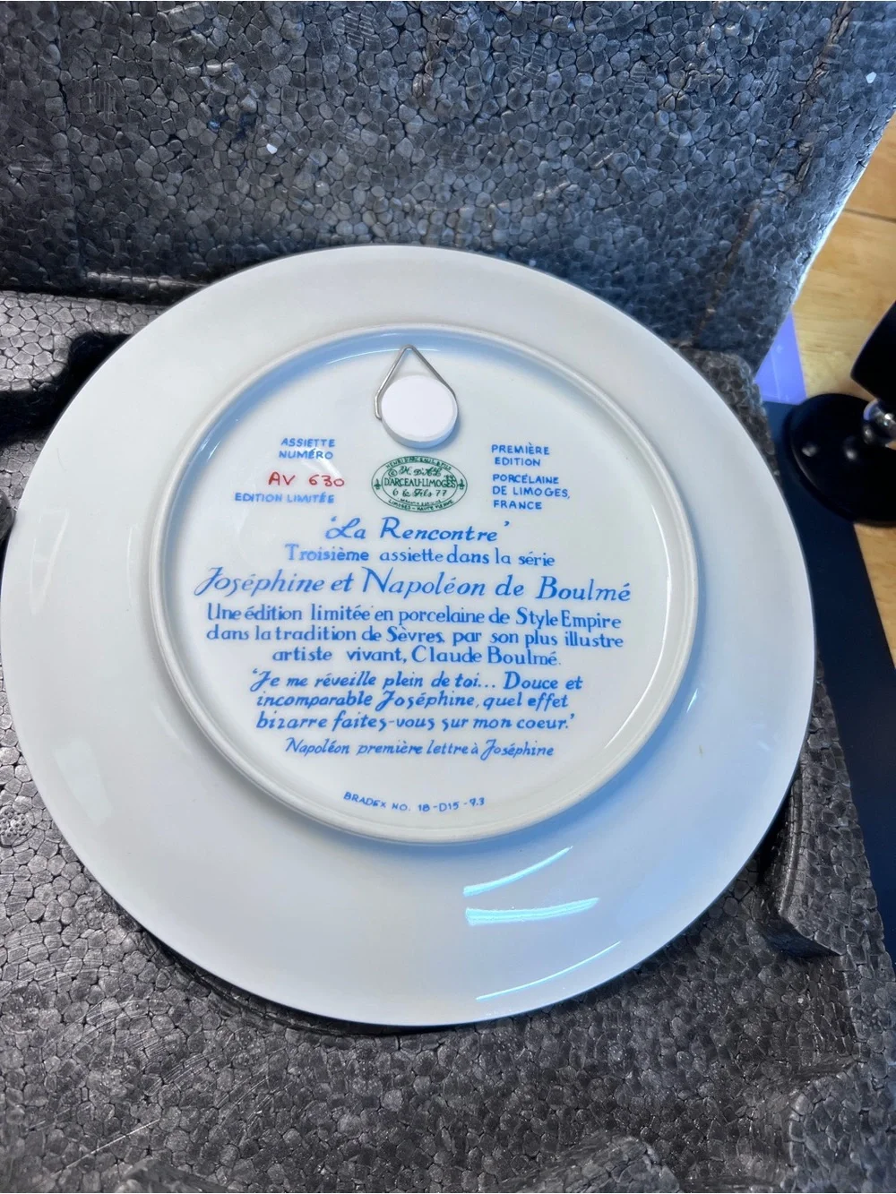 Premier limited Porcelain Collector Plate with Napoleon and Josephine